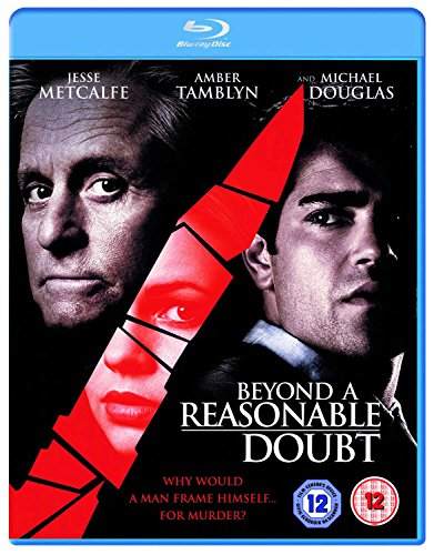 Beyond a Reasonable Doubt" Blu-ray cover with actors and a red fractured image.