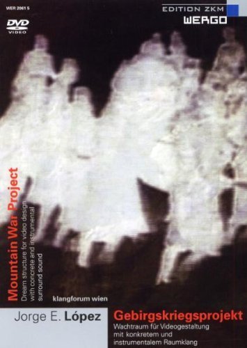 DVD cover with a blurry, white mountain landscape against a black background.