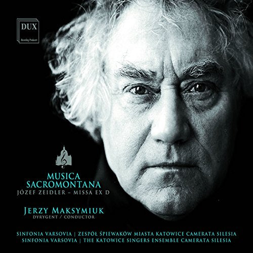 Black and white CD cover with a man's portrait and blue text.