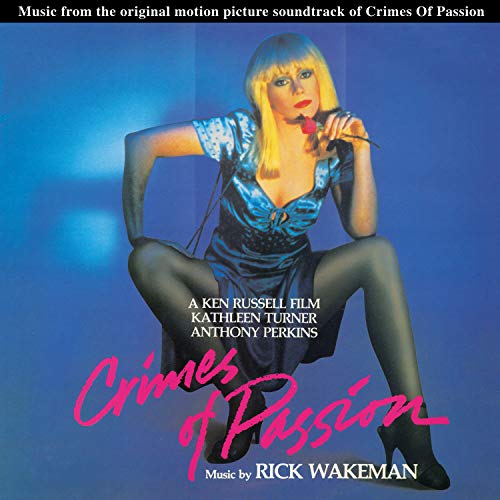 "Vinyl record cover featuring a woman in a blue dress holding a dagger."