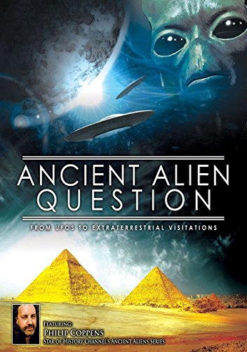DVD cover featuring an alien face, flying saucers, and Egyptian pyramids.