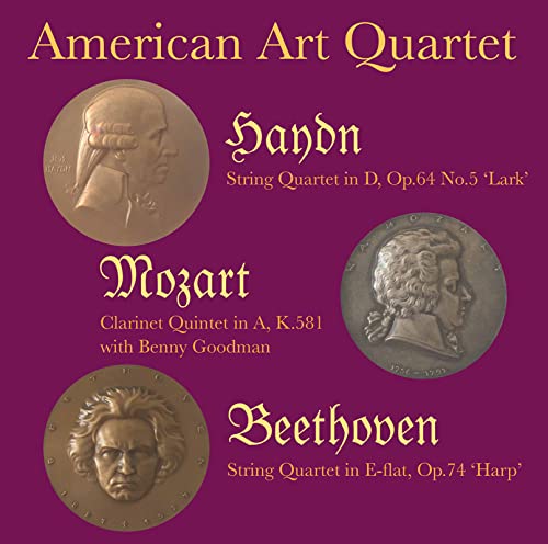CDCL Purple album cover featuring profile medallions of Haydn, Mozart, and Beethoven.
