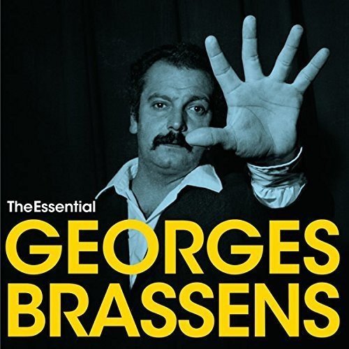 Georges Brassens CD cover featuring a portrait and outstretched hand.