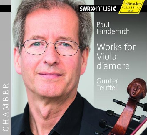 CD cover with a man's portrait and viola, titled "Works for Viola d'amore".
