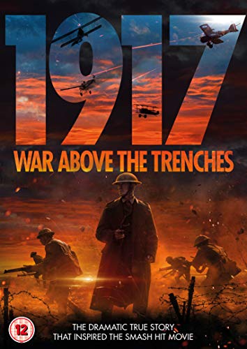 DVD cover for "1917: War Above The Trenches" showing soldiers and aircraft in a war scene.