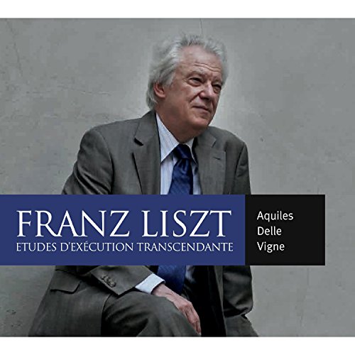 CD cover featuring pianist Aquiles Delle Vigne in a grey suit.