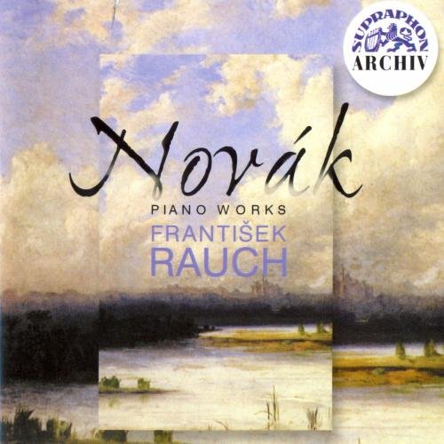 CD cover for Novak's piano works performed by Rauch, with landscape art.