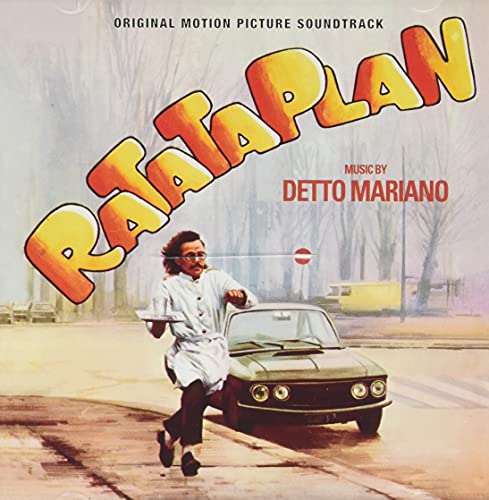 CD cover for “Ratataplan” soundtrack by Detto Mariano, featuring a running man.