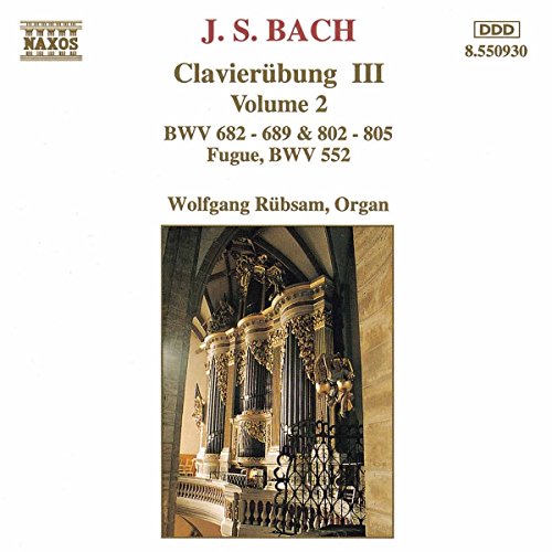 CD cover for Bach's Clavierübung III Vol. 2 featuring an ornate pipe organ.
