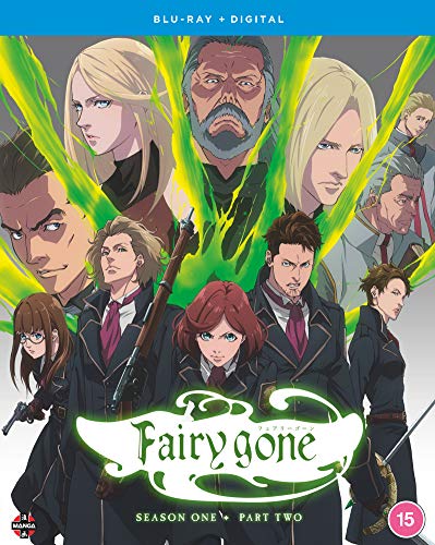 Fairy Gone" Season 1 Part 2 Blu-ray cover featuring anime characters.