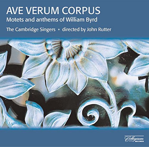 "Album cover featuring a blue banner and a floral design in shades of blue."