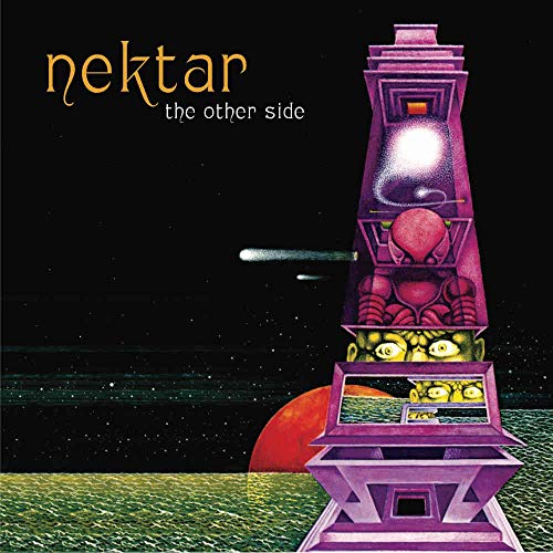 The image depicts a CD cover with a futuristic, multi-layered structure and a starry background.