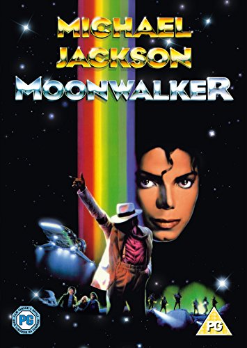 Moonwalker" DVD cover featuring Michael Jackson in a space-themed design.