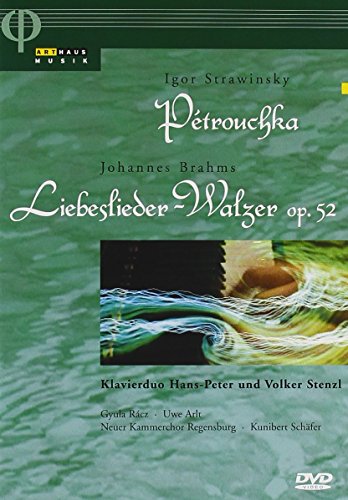DVD cover for Stravinsky’s *Petrouchka* with abstract swirling imagery.