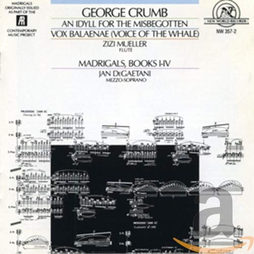 CD cover for George Crumb’s “An Idyll for the Misbegotten” with musical notation.
