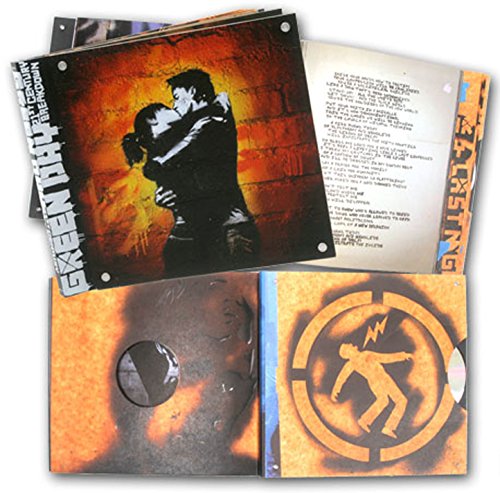 Green Day’s “21st Century Breakdown” vinyl record packaging, open and displayed.