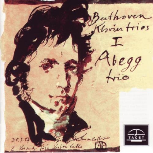 A CD cover featuring a sketch of Beethoven's face with handwritten text and a logo.