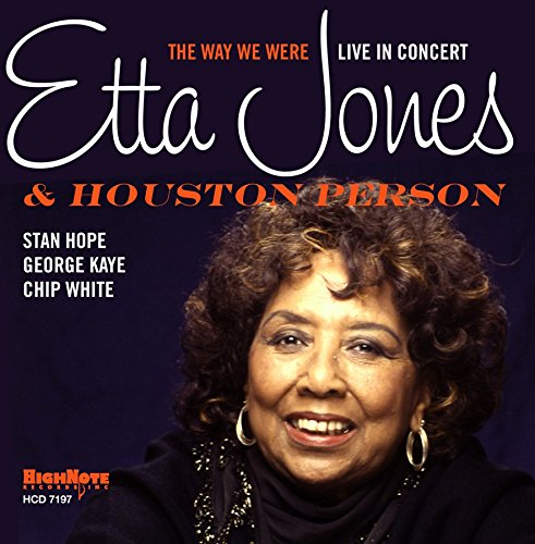 "CD cover featuring a smiling Etta Jones with text 'Etta Jones & Houston Person'."