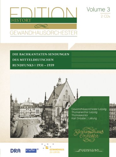 CD case for Gewandhaus Orchestra Leipzig’s Bach cantata recordings, featuring a church.
