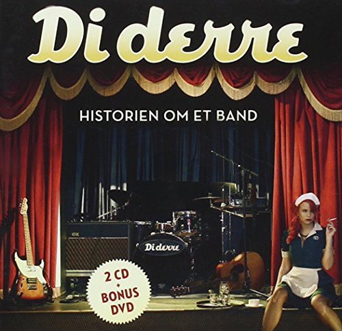 CD cover for Di Derreâs âHistorien Om Et Bandâ with stage and people.