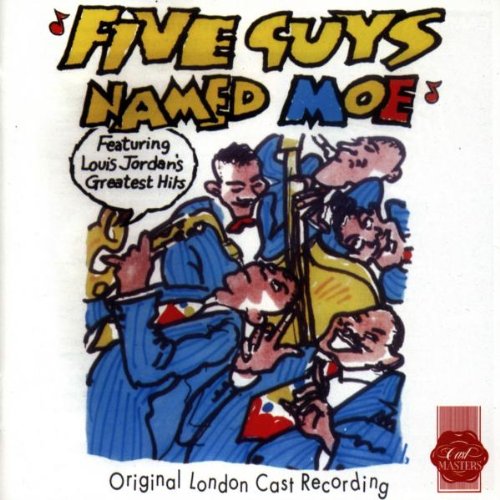 "CD cover art featuring cartoon men in blue suits fighting over a cane."