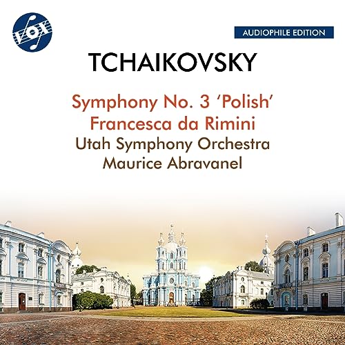 CD cover for Tchaikovsky’s Symphony No. 3 with a palace image.
