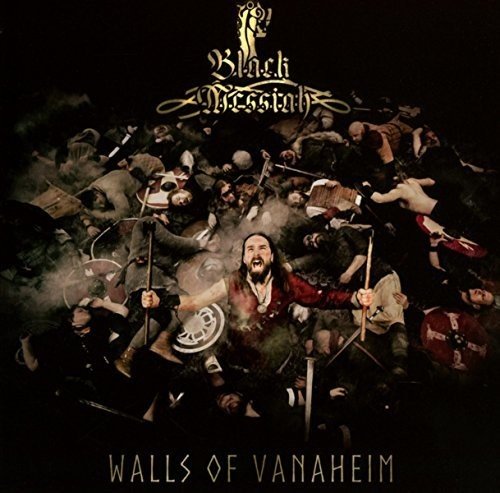 "Album cover art depicting a chaotic battle scene with warriors and a central figure."