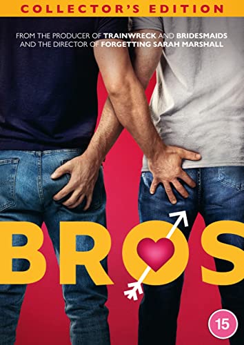 Two men in jeans stand back-to-back against a red background on this DVD cover.