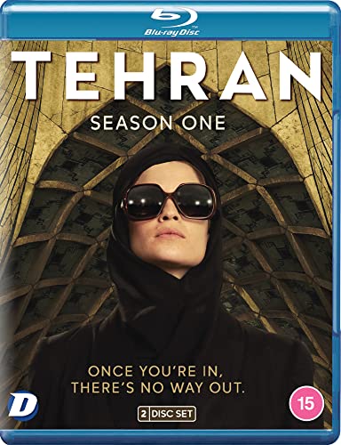 Tehran" Season One Blu-ray cover featuring a woman in a headscarf and sunglasses.