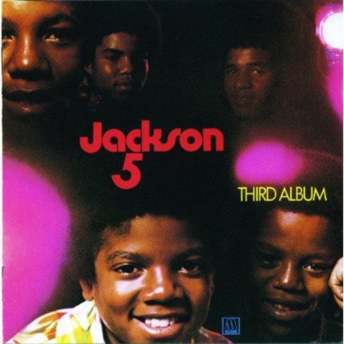 Jackson 5 Third Album cover with group portrait and pink background.