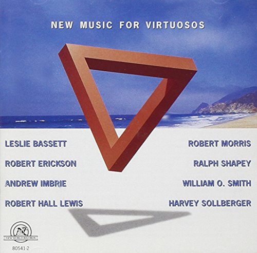 CD cover with an impossible triangle against a blue sky and ocean backdrop.