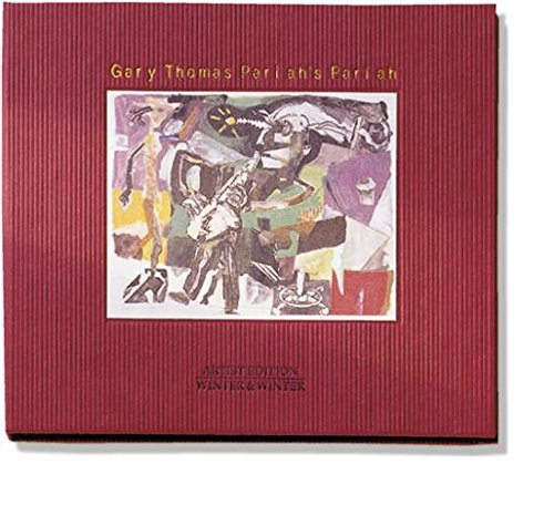 Red CD case cover with abstract artwork and yellow text "Gary Thomas Pariah's Pariah".