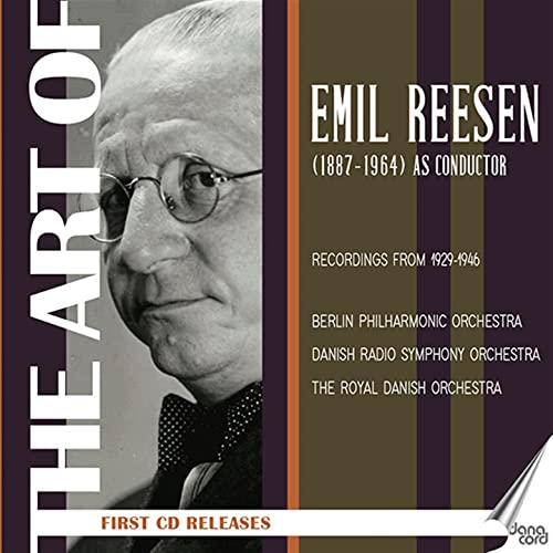 CD cover featuring a black and white portrait of conductor Emil Reesen.