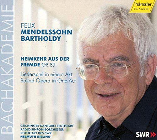 CD cover featuring a portrait of Felix Mendelssohn and Helmuth Rilling.