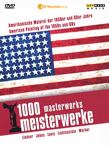 DVD cover featuring an American flag and text about 1950s and 60s American painting.