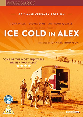 Ice Cold in Alex" DVD cover featuring a wartime ambulance in a desert.