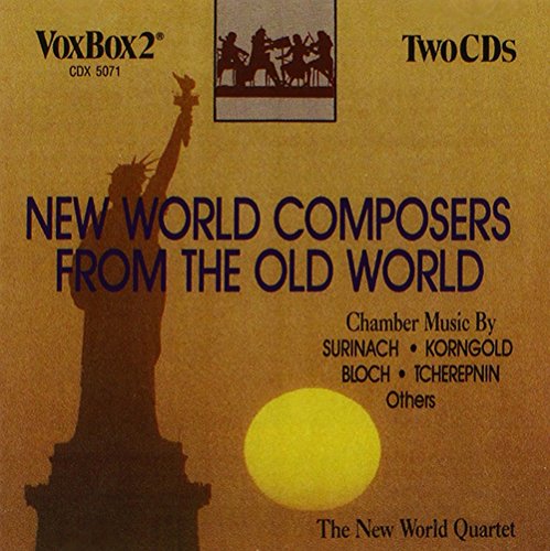"CD cover with Statue of Liberty silhouette and chamber music details."