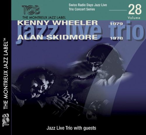 "Jazz album cover featuring two musicians playing instruments against a blue background."