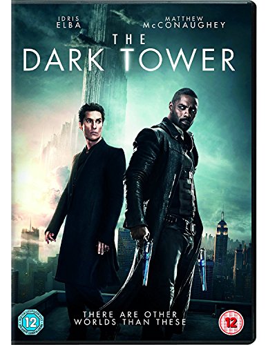 DVD cover for "The Dark Tower" featuring two men standing in front of a tower.