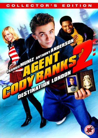 DVD cover for "Agent Cody Banks 2" featuring Frankie Muniz and Anthony Anderson.