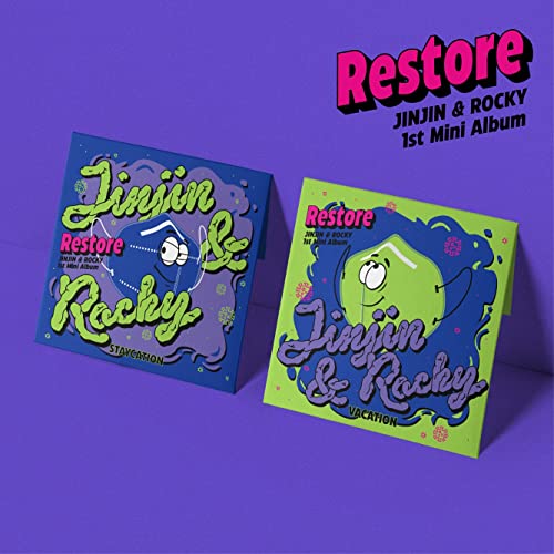 Two jewel cases displaying the "Restore" album cover by Jinjin & Rocky.