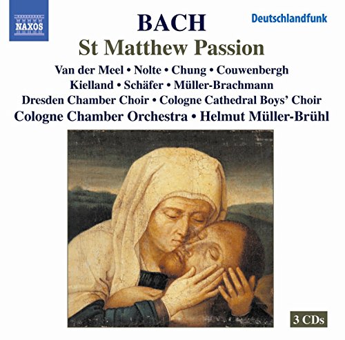CD cover for Bach’s St Matthew Passion featuring a religious painting.