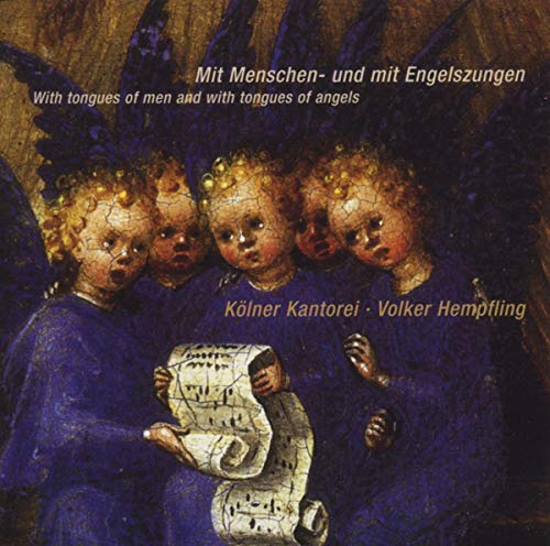 CD cover: Angels with sheet music, titled “With Tongues Of Men And With Tongues of angels.”