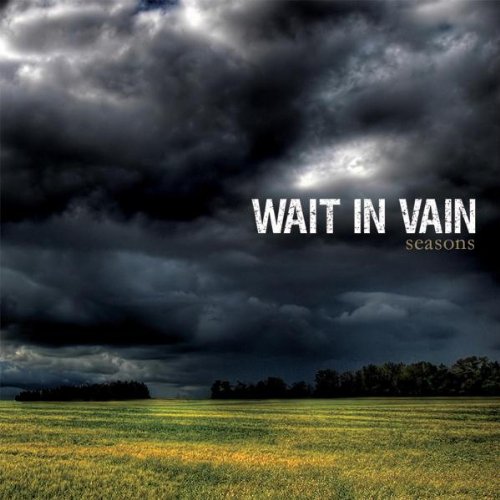 CD cover for "Wait In Vain - Seasons" with stormy sky and field.