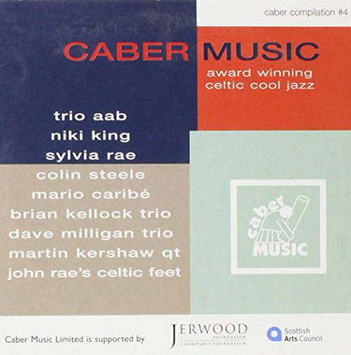 "CD cover with multicolored squares, artist names, and Caber Music logo."