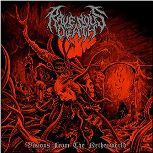 CD cover art: dark, fiery landscape with skeletal figures and band logo.