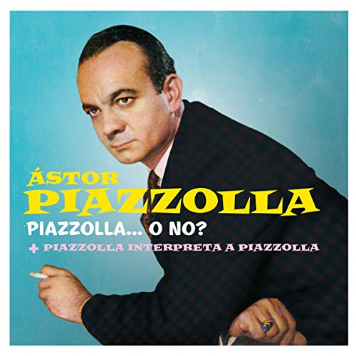 CD cover featuring a portrait of Astor Piazzolla, a tango composer.