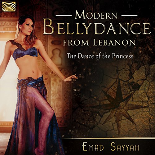 CD cover featuring a belly dancer in blue, with ornate gold text.
