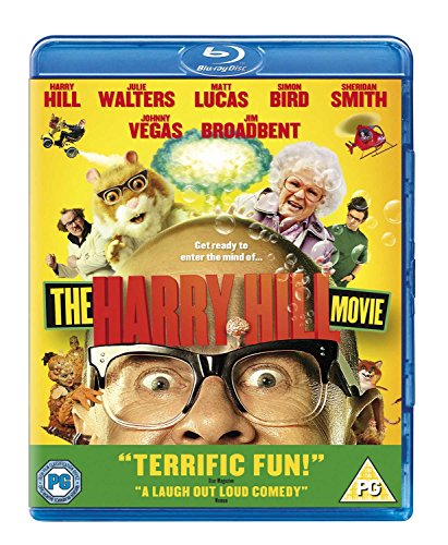 The Harry Hill Movie" Blu-ray cover with cast photos and cartoon imagery.