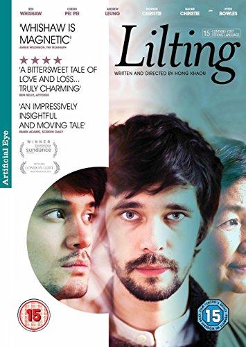 DVD cover for “Lilting” featuring portraits of three actors.